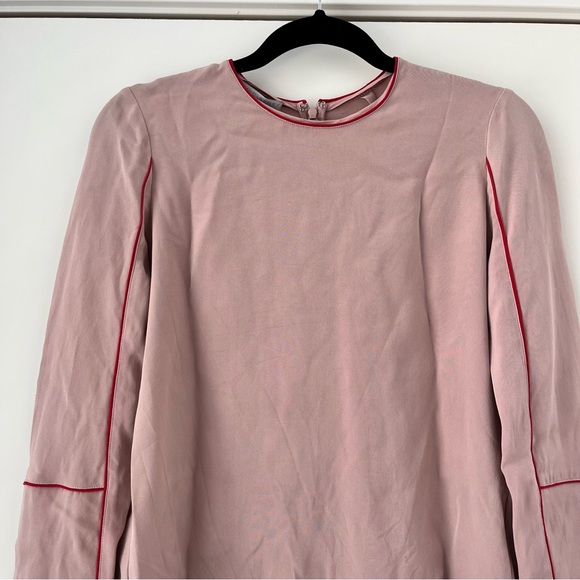 Stella McCartney silk blush pink top blouse long sleeves 36 - Picture 2 of 10